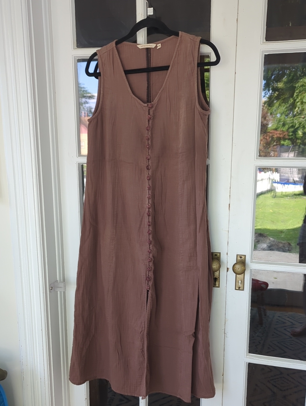 Soft Surroundings - Rose Taupe Sleeveless Button-Front Top